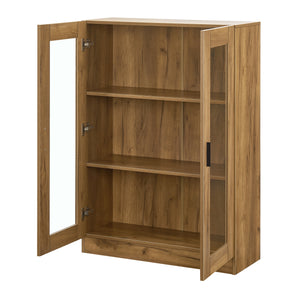 Mobile Vetrinetta Sorà¸ Libreria a 2 Ante 115 x 80 x 31 cm Effetto Rovere [en.casa]