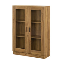 Mobile Vetrinetta Sorà¸ Libreria a 2 Ante 115 x 80 x 31 cm Effetto Rovere [en.casa]