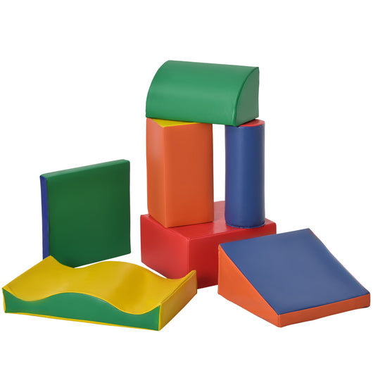 Set 7 Blocchi Costruzioni Morbide per Bambini Multicolore