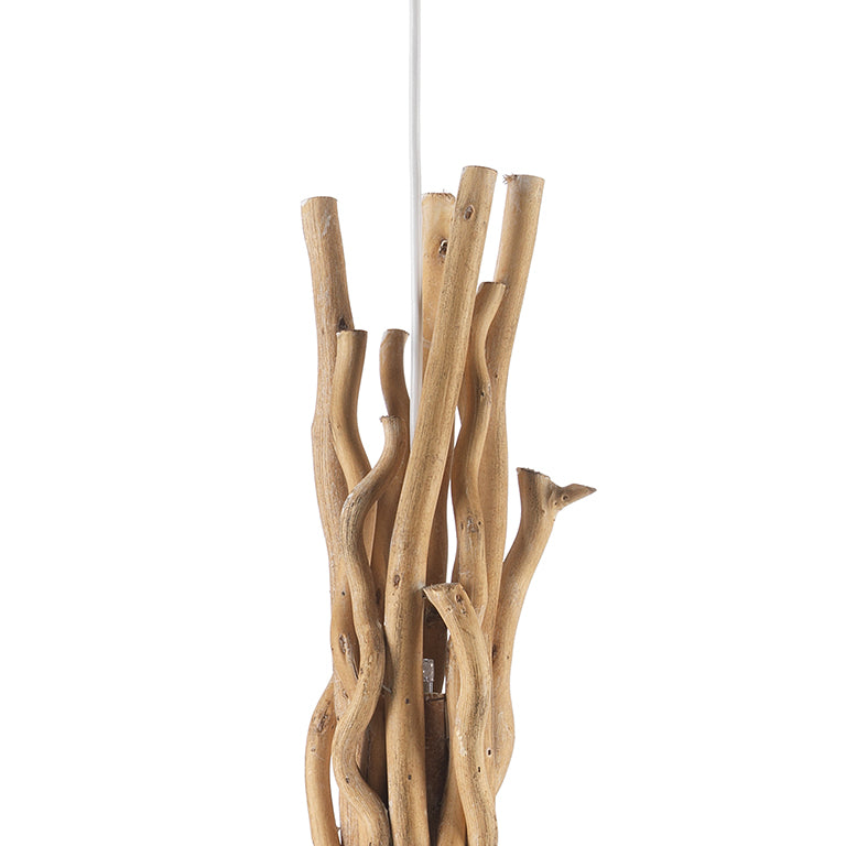 5029/S - Lampadario In Sospensione Woody Legno Par. Diam. 45