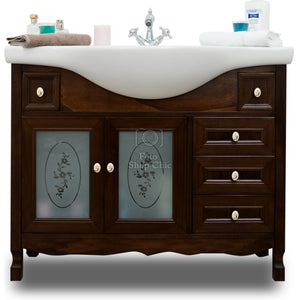 Completo 105 arredo bagno classico noce