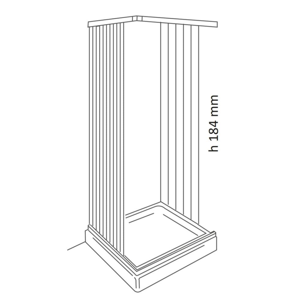 Negrari box doccia a soffietto a tre lati in pvc guide estensibili ed aperture reversibili *** misure 68-80 x 80 x 68...