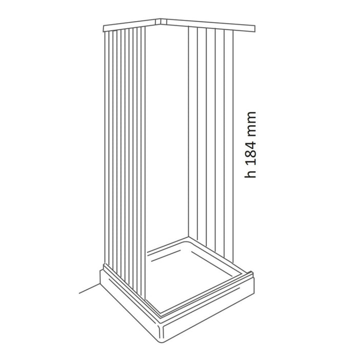 Negrari box doccia a soffietto a tre lati in pvc guide estensibili ed aperture reversibili *** misure 68-80 x 80 x 68...