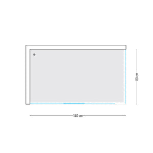 Ogomondo cabina doccia slide 2 lati cristallo temprato serigrafato 140x80
