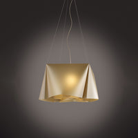 Sospensione Moderna 3 Luci Wanda In Polilux Oro Made In Italy