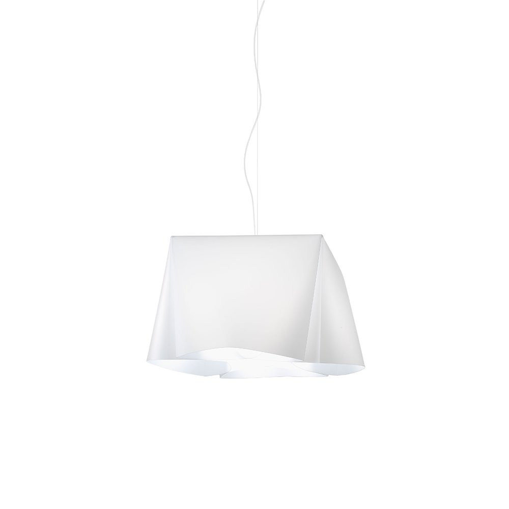 Sospensione Moderna 1 Luce Wanda In Polilux Bianco D45 Made In Italy