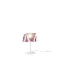 Lampada Da Tavolo Moderna 1 Luce Wanda Polilux Rosa Metallico D35 Made In Italy