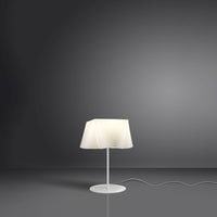 Lampada Da Tavolo Moderna 1 Luce Wanda In Polilux Bianco D35 Made In Italy