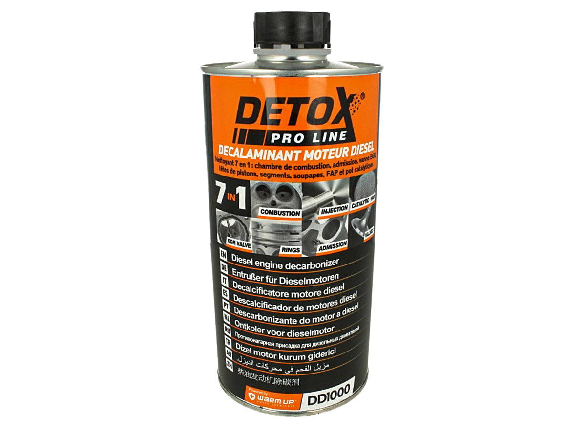 WARM UP Detox Diesel DD1000 Decarbonizzante Disincrostante Motore Diesel 7 in 1:Camera di Combustione Immissione Valvola EGR Testata Fasce Catalizzatore 1000ml