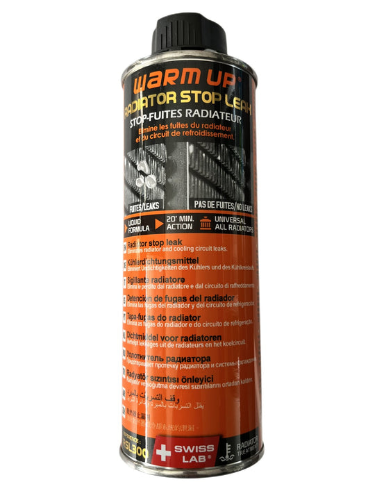 WARM UP Radiator Stop Leak Anti Fughe Sigillante Radiatori a Base Polimeri Attivi Applicazione Curativa e Preventiva 300ml