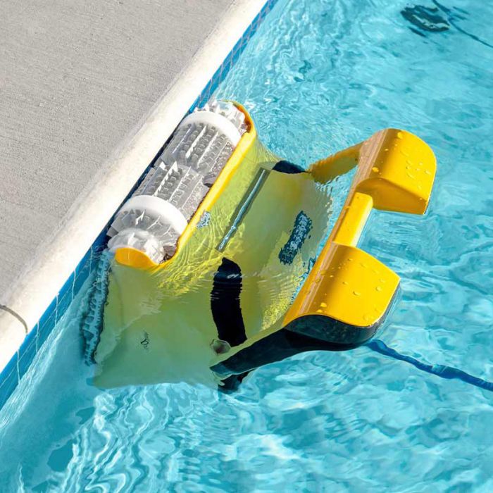 Robot Piscina Dolphin Wave 80 Con Spazzole Kanebo, Carrello Caddy E Telecomando