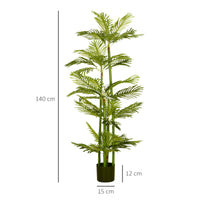 Pianta Artificiale Palma H140 cm con Vaso Verde