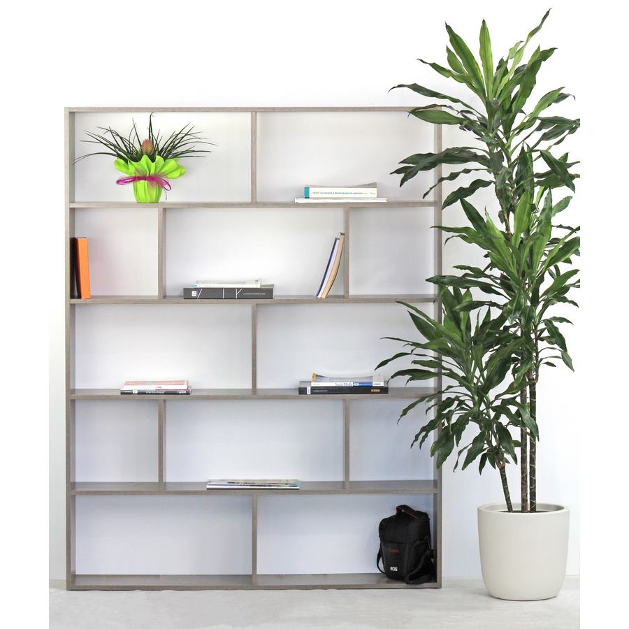 Mobile libreria moderno 160x124 cm effetto rovere