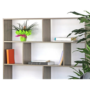 Mobile libreria moderno 160x124 cm effetto rovere