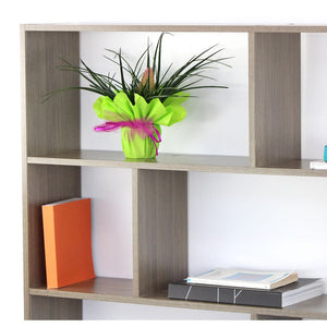 Libreria aperta in rovere scuro 124x160x24 cm