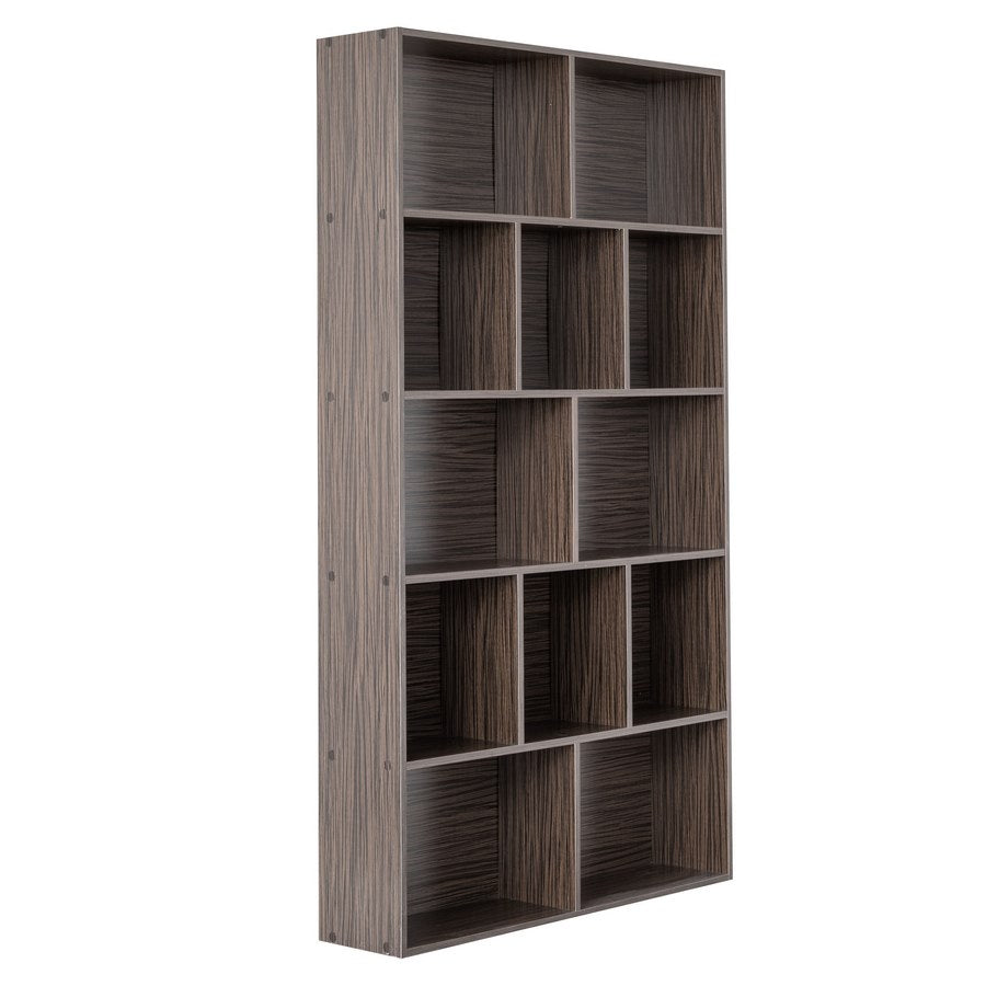 Libreria moderna design effetto rovere scuro 180x100 cm