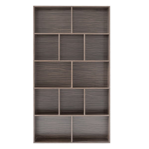 Libreria moderna design effetto rovere scuro 180x100 cm