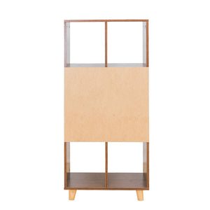 Mobiletto libreria studio con cassetto rovere scuro