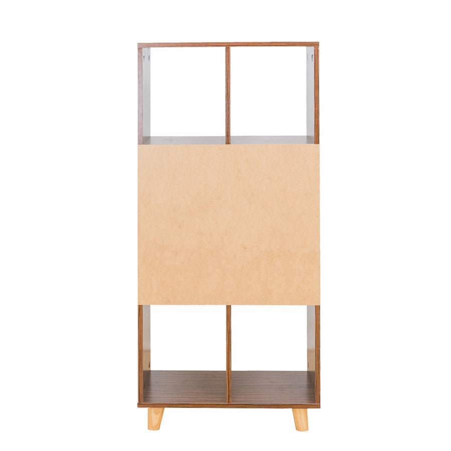 Mobiletto libreria studio con cassetto rovere scuro