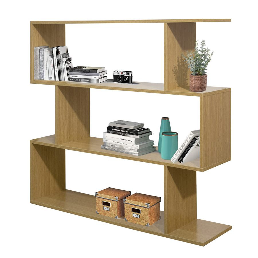 Libreria Zago a 3 vani in rovere naturale 110x97 cm