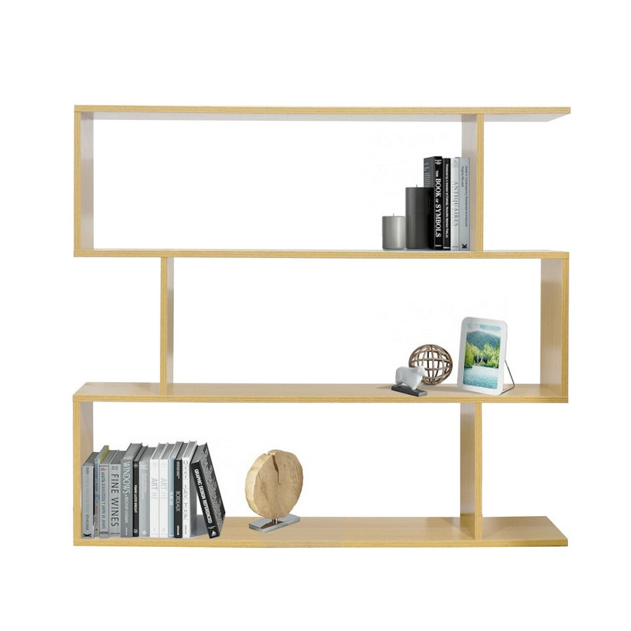 Libreria Zago a 3 vani in rovere naturale 110x97 cm