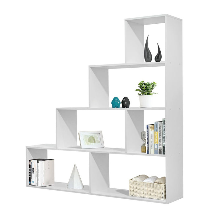 Libreria a scala in legno bianco opaco 145x145 cm