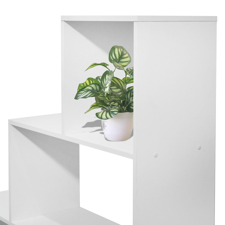 Libreria a scala in legno bianco opaco 145x145 cm