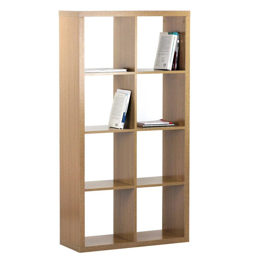 Libreria con 8 vani We Home in legno effetto rovere