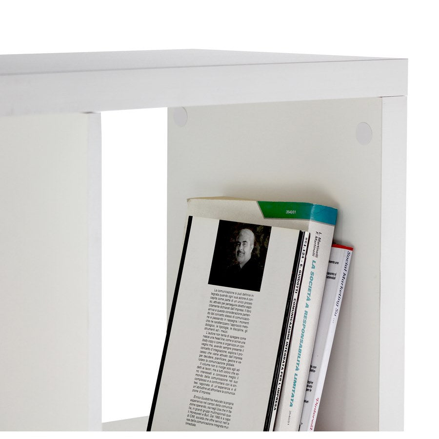 Libreria con 8 vani We Home in legno bianco opaco