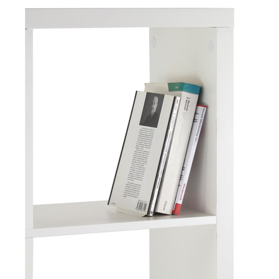 Libreria con 8 vani We Home in legno bianco opaco