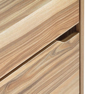 Scarpiera da ingresso 4 ante maniglie a scomparsa 63x150 cm legno naturale