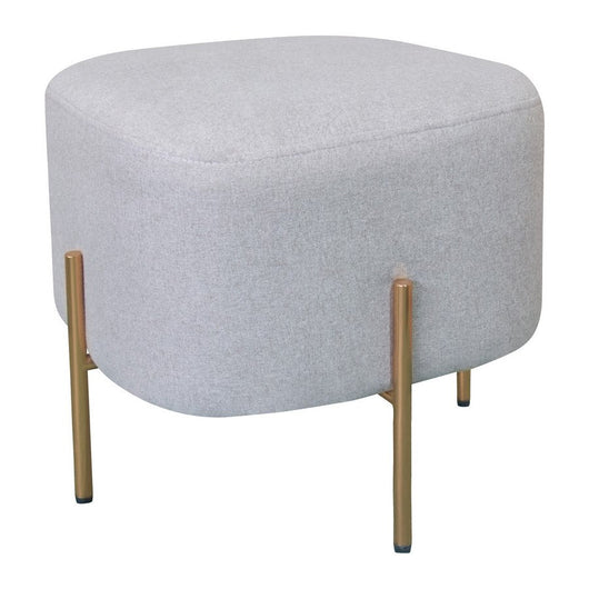 Pouf Poggiapiedi 41x41x41 cm in Tessuto Kate Beige