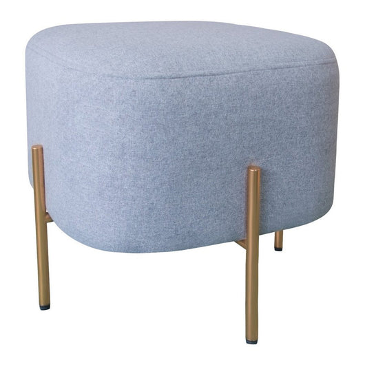 Pouf Poggiapiedi 41x41x41 cm in Tessuto Kate Grigio Scuro