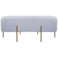 Pouf Poggiapiedi 97x39x40 cm in Tessuto Kate Grigio