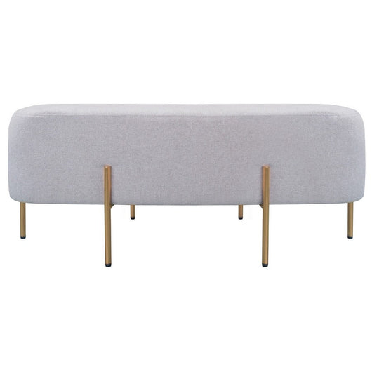 Pouf Poggiapiedi 97x39x40 cm in Tessuto Kate Beige