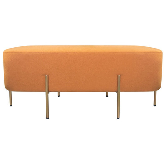 Pouf Poggiapiedi 97x39x40 cm in Tessuto Kate Arancio