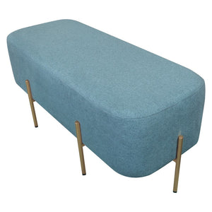 Pouf Poggiapiedi 97x39x40 cm in Tessuto Kate Verde