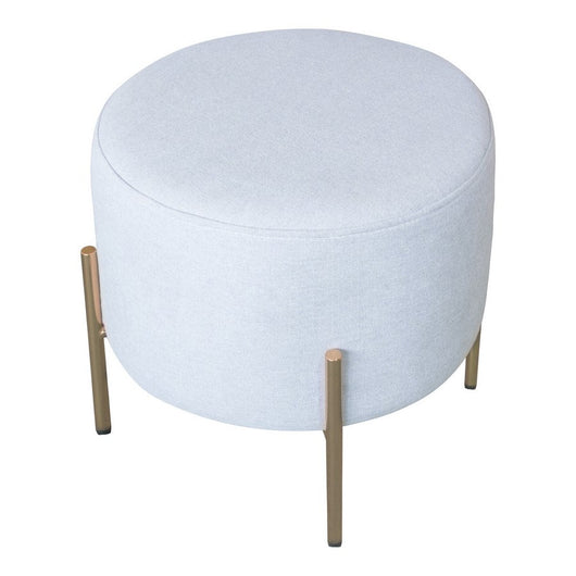 Pouf Poggiapiedi ⌀40 cm in Tessuto Kate Grigio