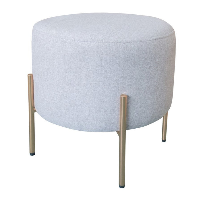 Pouf Poggiapiedi ⌀40 cm in Tessuto Kate Beige