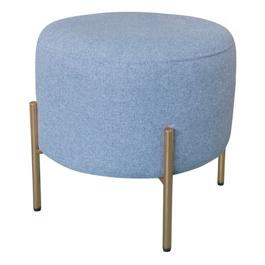 Pouf Poggiapiedi ⌀40 cm in Tessuto Kate Grigio Scuro