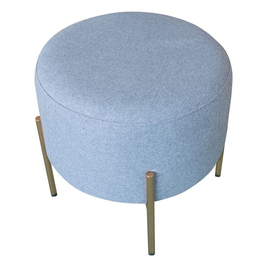 Pouf Poggiapiedi ⌀40 cm in Tessuto Kate Grigio Scuro