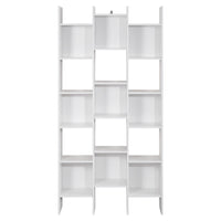 Libreria 15 Ripiani 96x24,8x192 cm in Legno MDF Bianco