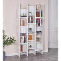 Libreria 15 Ripiani 96x24,8x192 cm in Legno MDF Bianco