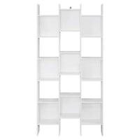 Libreria 15 Ripiani 96x24,8x192 cm in Legno MDF Bianco