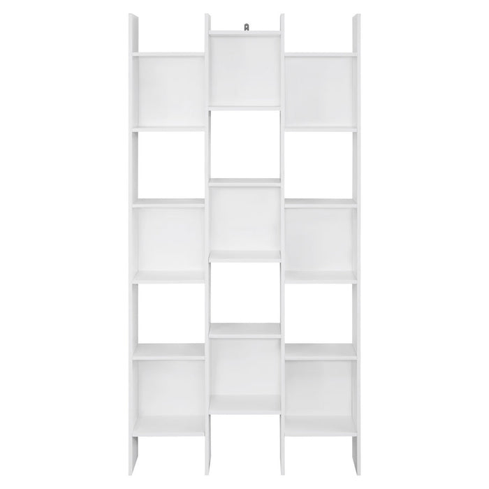 Libreria 15 Ripiani 96x24,8x192 cm in Legno MDF Bianco