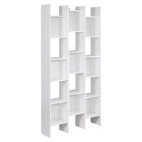 Libreria 15 Ripiani 96x24,8x192 cm in Legno MDF Bianco