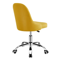 Poltroncina girevole Abby in lino colore giallo