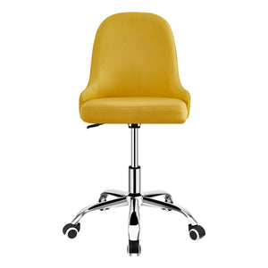 Poltroncina girevole Abby in lino colore giallo