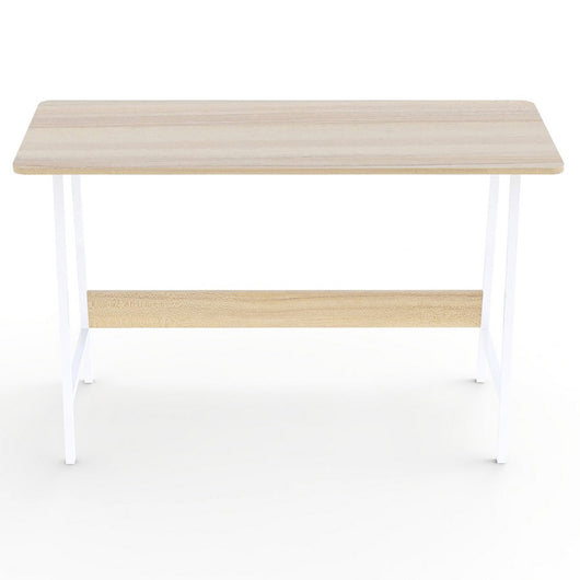 Scrivania da Ufficio 120x45x72 cm in Metallo e Legno Dalla Bianco/Frassino