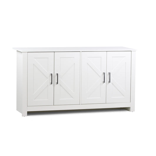 Credenza moderna bianca con 4 ante 150x40x80 cm